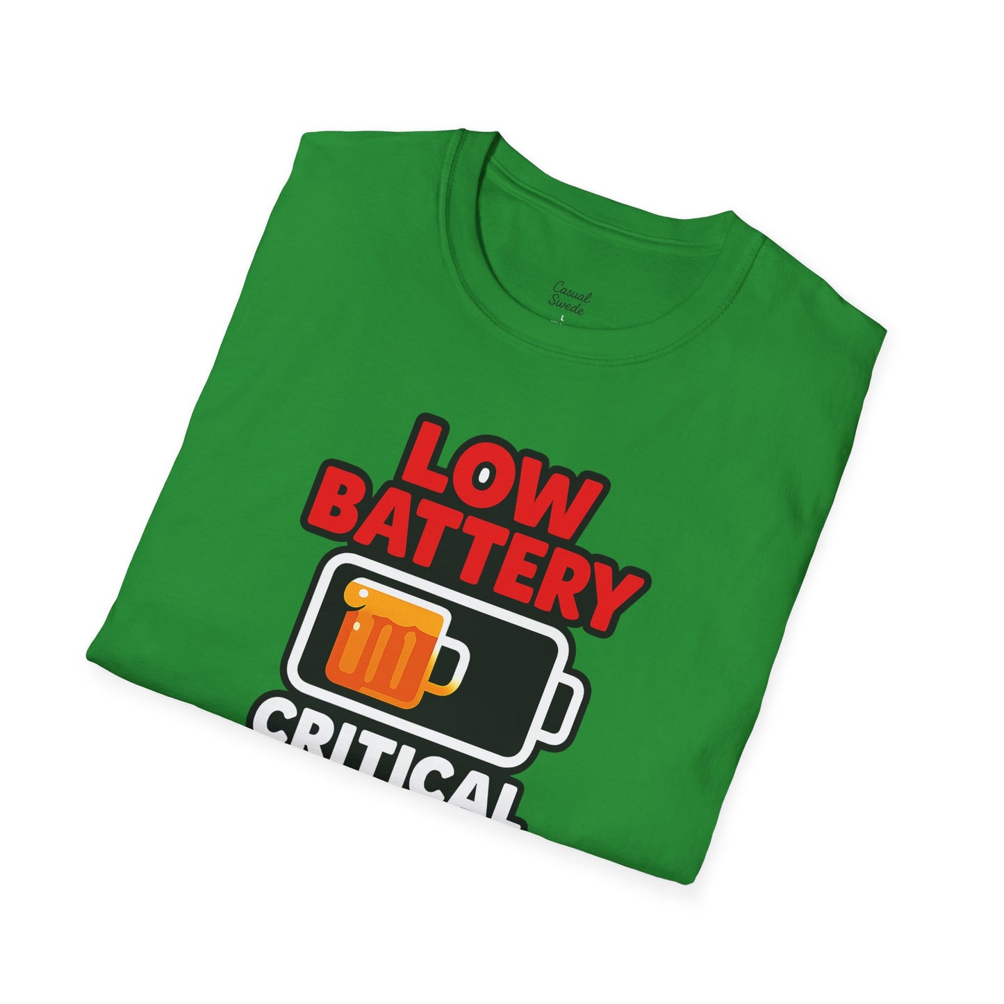 Kritisk ölnivå T-shirt, rolig öl-T-shirt, gåva för ölälskare, partytröja, unisex grafisk T-shirt