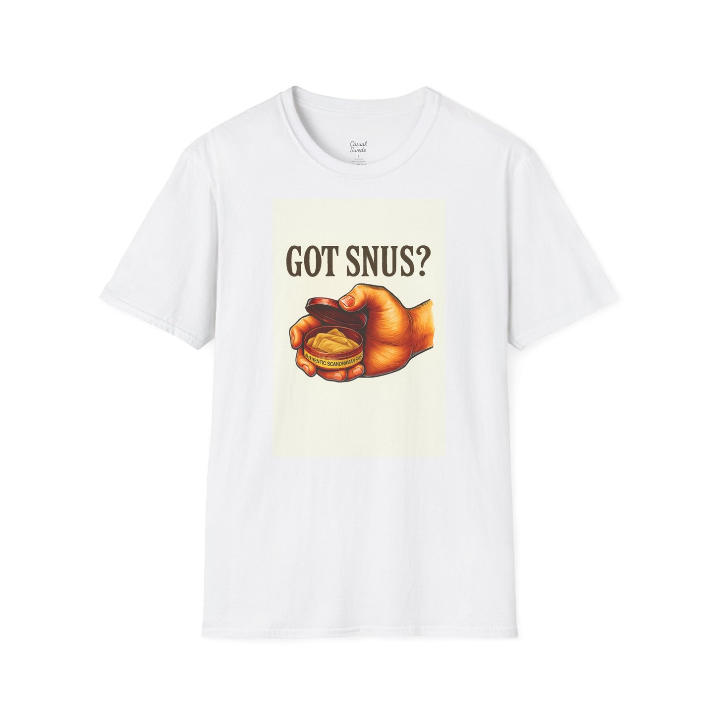 Har du snus? Rolig unisex mjuk t-shirt, vardagskläder, skämttröja, unik humortröja, bekväm vardagskläder