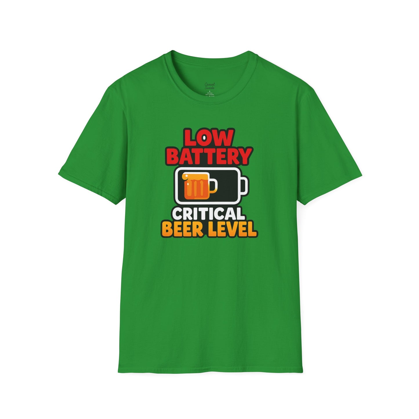 Kritisk ölnivå T-shirt, rolig öl-T-shirt, gåva för ölälskare, partytröja, unisex grafisk T-shirt
