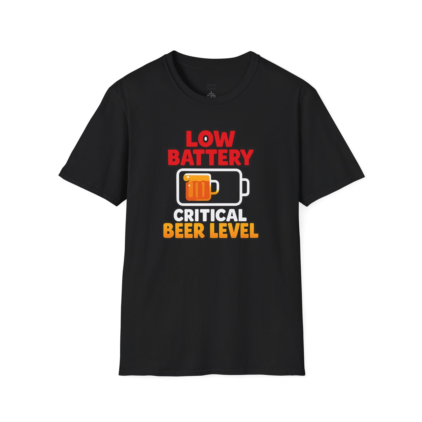 Kritisk ölnivå T-shirt, rolig öl-T-shirt, gåva för ölälskare, partytröja, unisex grafisk T-shirt