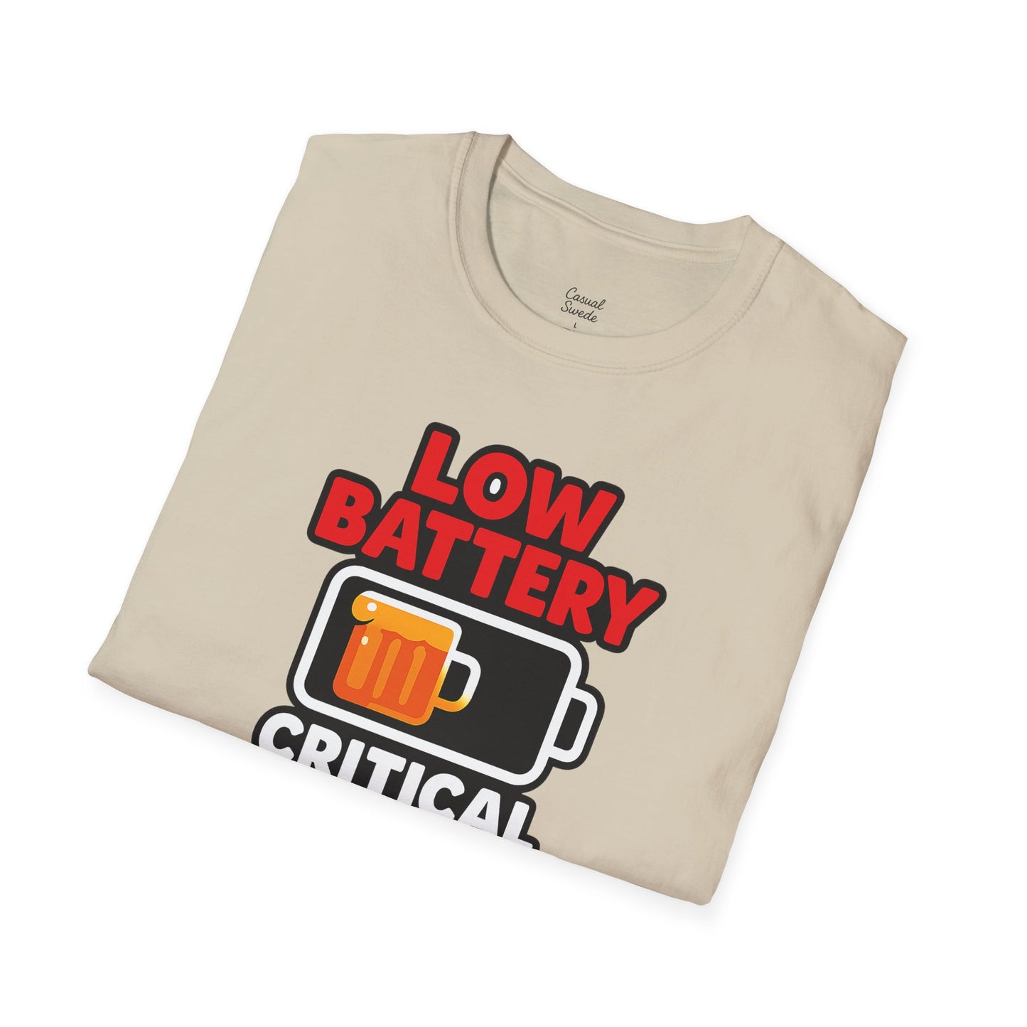 Kritisk ölnivå T-shirt, rolig öl-T-shirt, gåva för ölälskare, partytröja, unisex grafisk T-shirt
