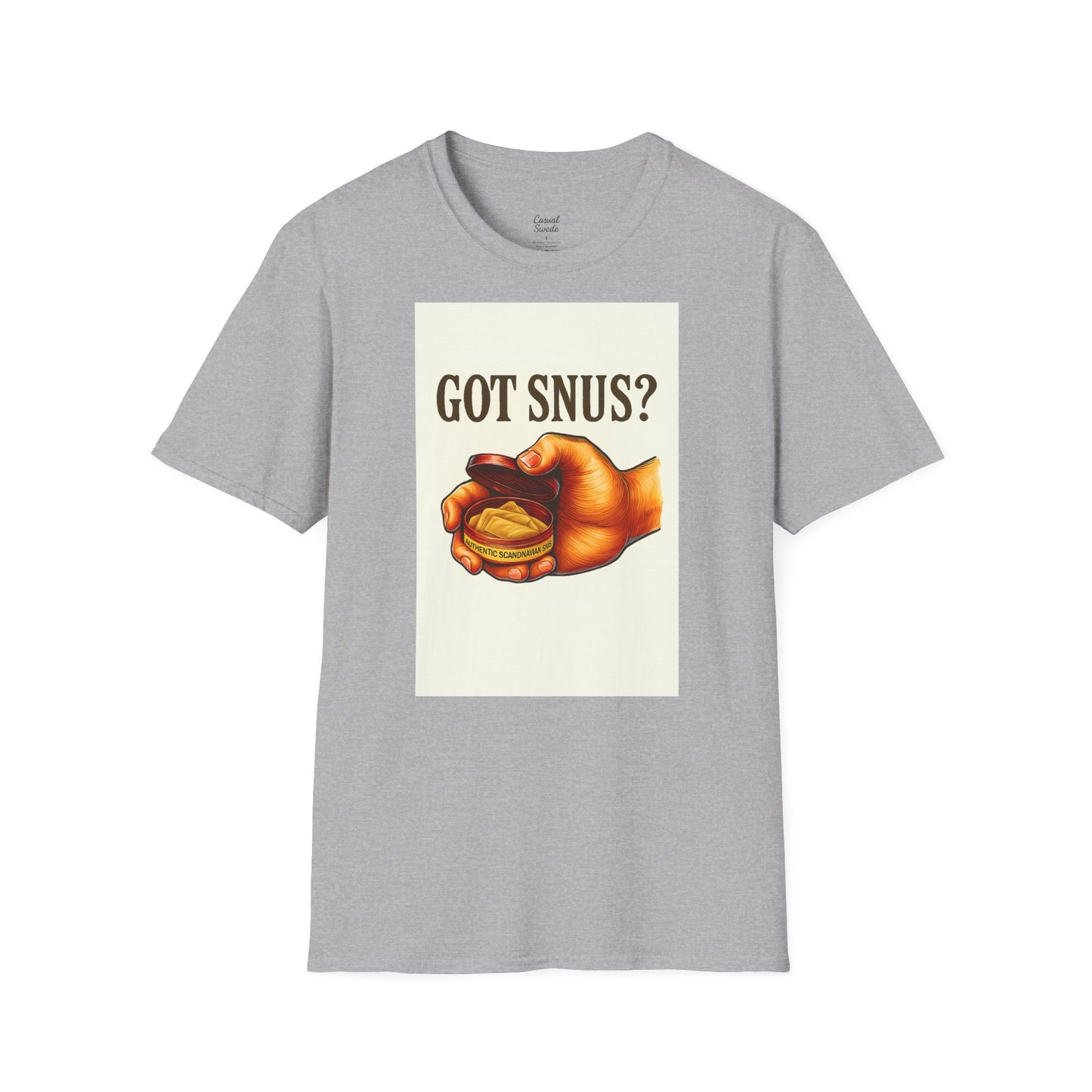 Har du snus? Rolig unisex mjuk t-shirt, vardagskläder, skämttröja, unik humortröja, bekväm vardagskläder