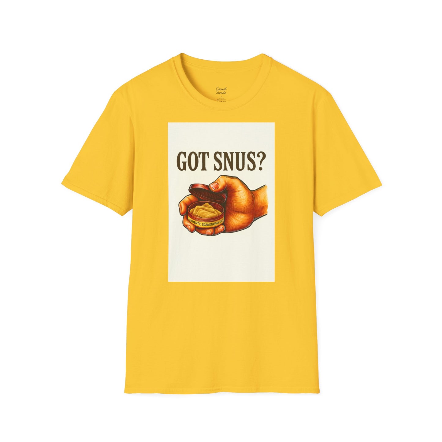 Har du snus? Rolig unisex mjuk t-shirt, vardagskläder, skämttröja, unik humortröja, bekväm vardagskläder