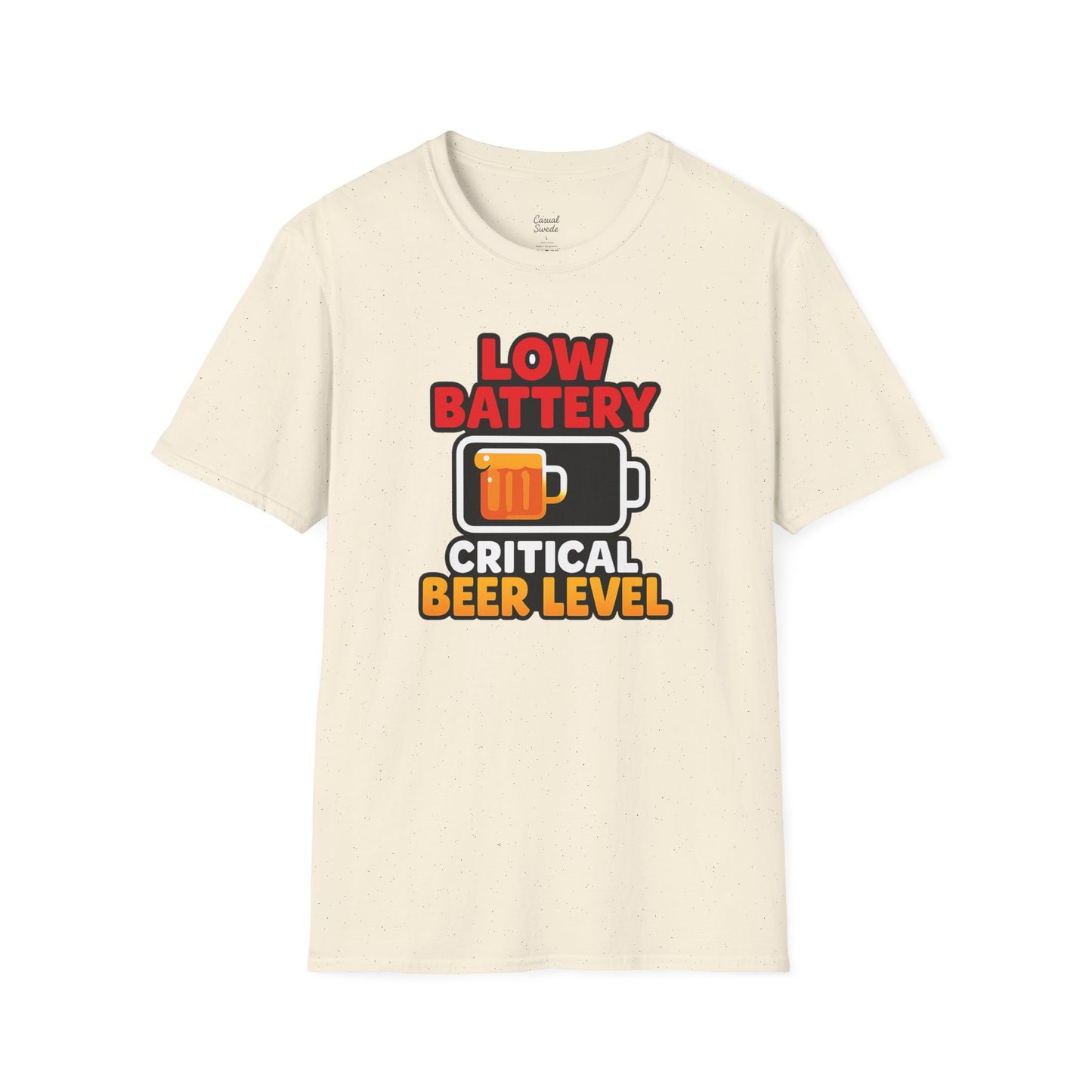 Kritisk ölnivå T-shirt, rolig öl-T-shirt, gåva för ölälskare, partytröja, unisex grafisk T-shirt