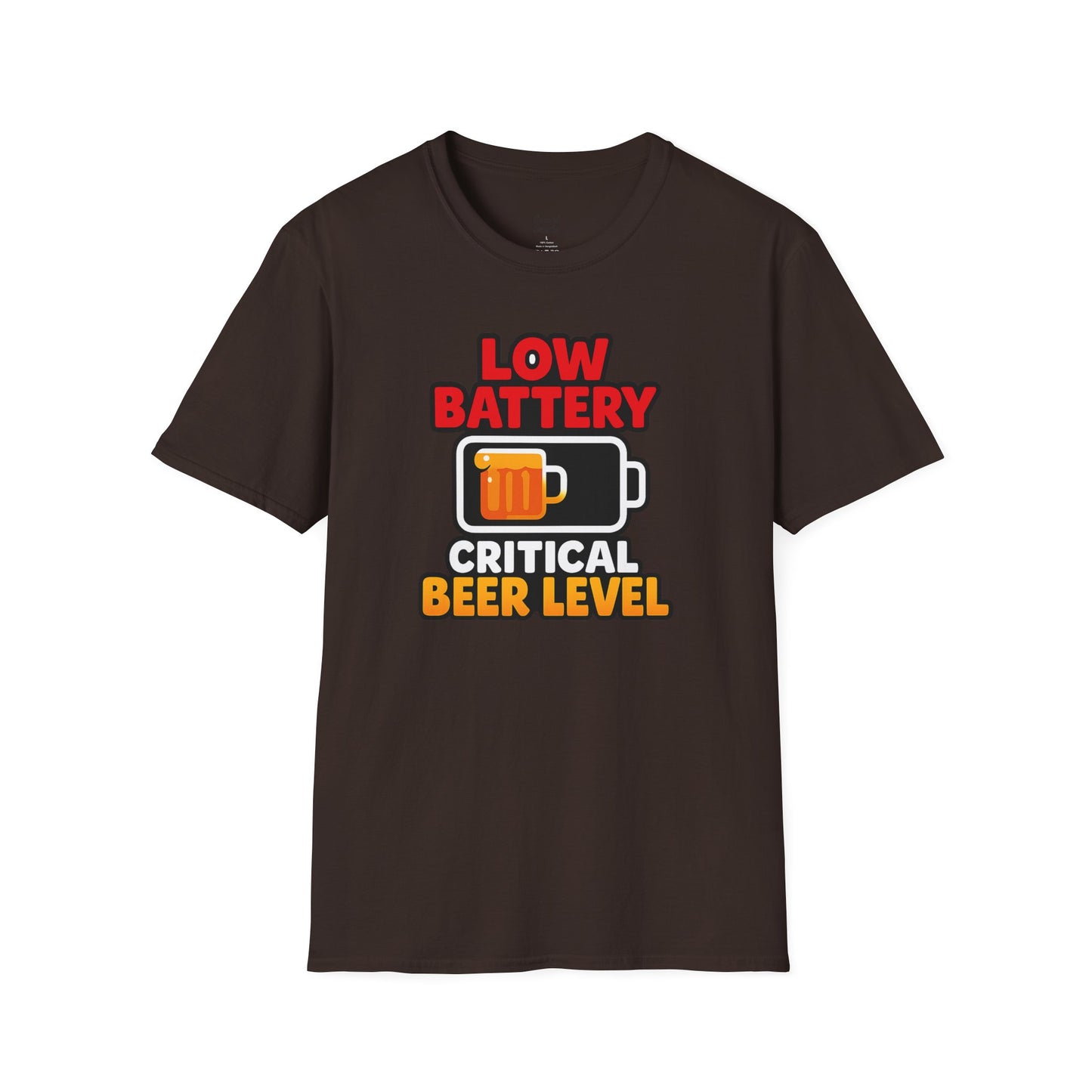 Kritisk ölnivå T-shirt, rolig öl-T-shirt, gåva för ölälskare, partytröja, unisex grafisk T-shirt