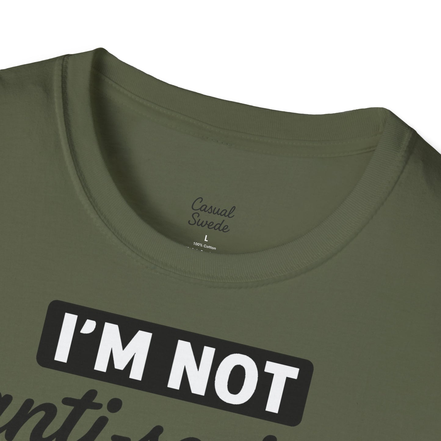 Jag är inte antisocial t-shirt, selektiv social rolig t-shirt, unisex mjukisskjorta, födelsedagspresent, avslappnad outfit, urban stil
