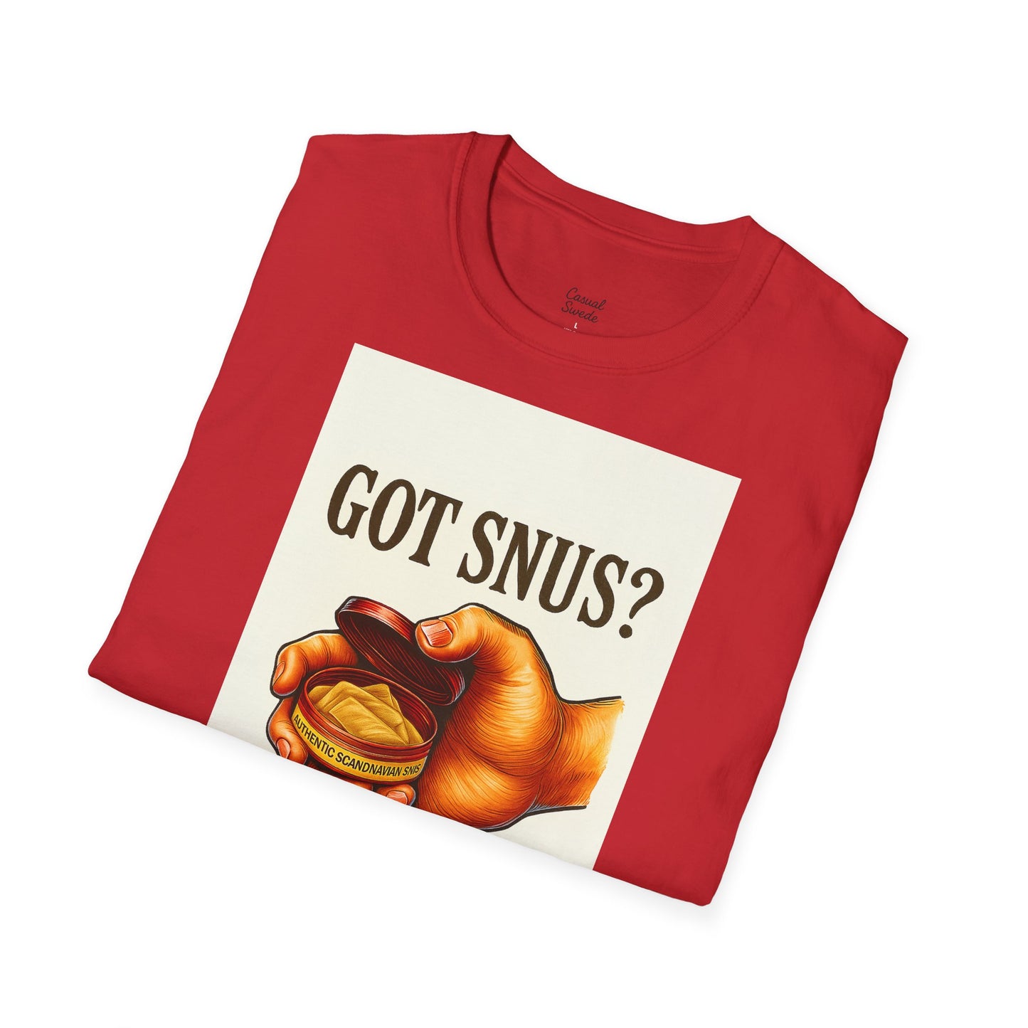 Har du snus? Rolig unisex mjuk t-shirt, vardagskläder, skämttröja, unik humortröja, bekväm vardagskläder