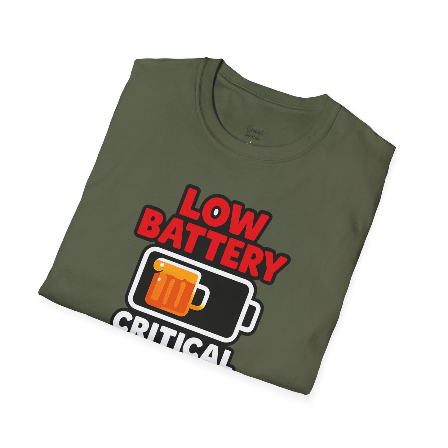 Kritisk ölnivå T-shirt, rolig öl-T-shirt, gåva för ölälskare, partytröja, unisex grafisk T-shirt