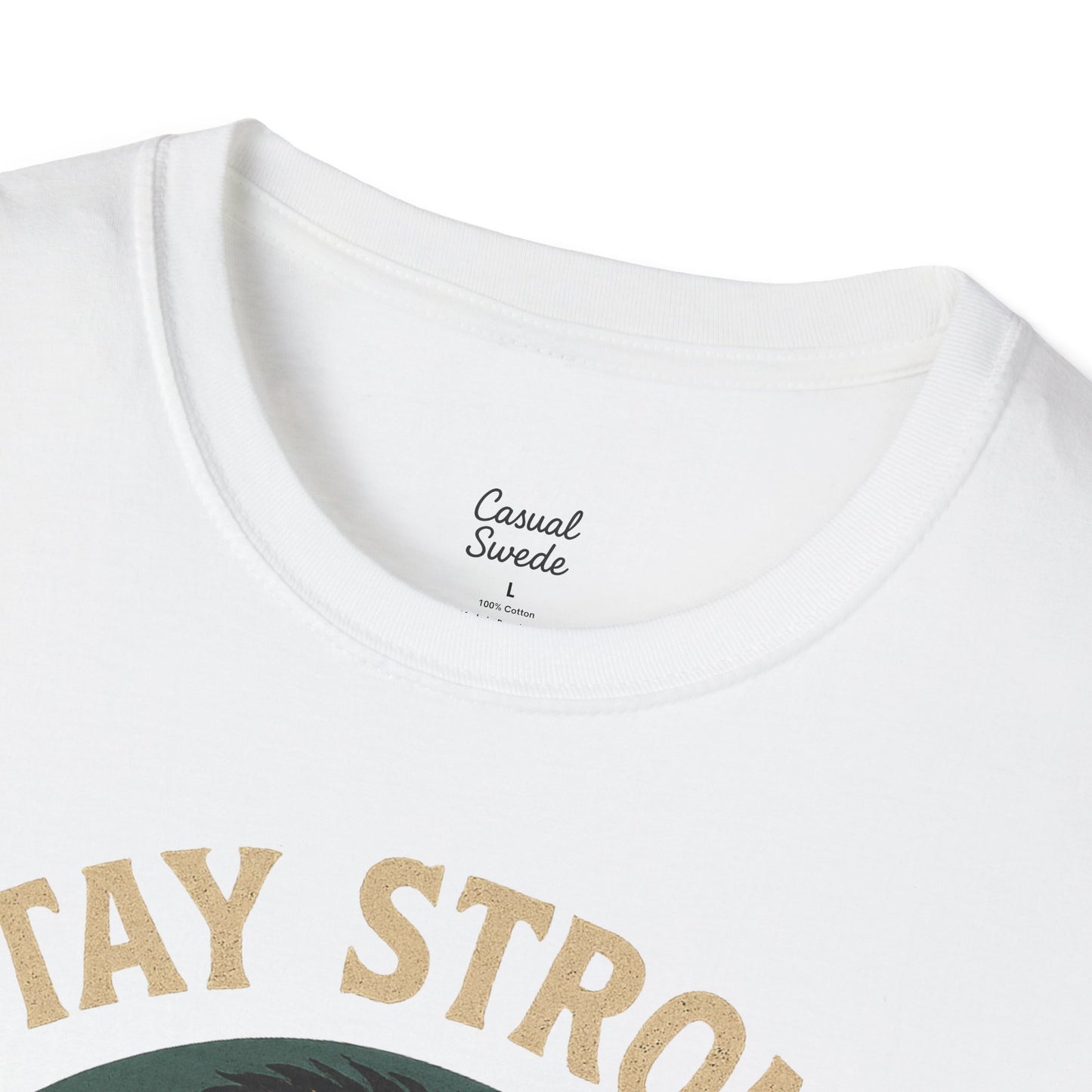 Stay Strong Skelett-T-shirt - Unisex mjuk T-shirt för vilda äventyr, Halloween, musikfestivaler, fritidskläder, present
