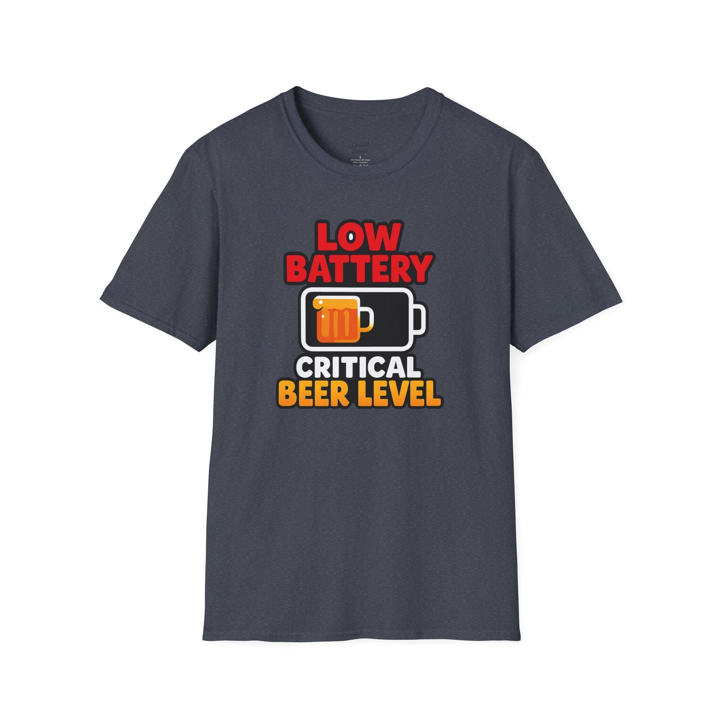 Kritisk ölnivå T-shirt, rolig öl-T-shirt, gåva för ölälskare, partytröja, unisex grafisk T-shirt