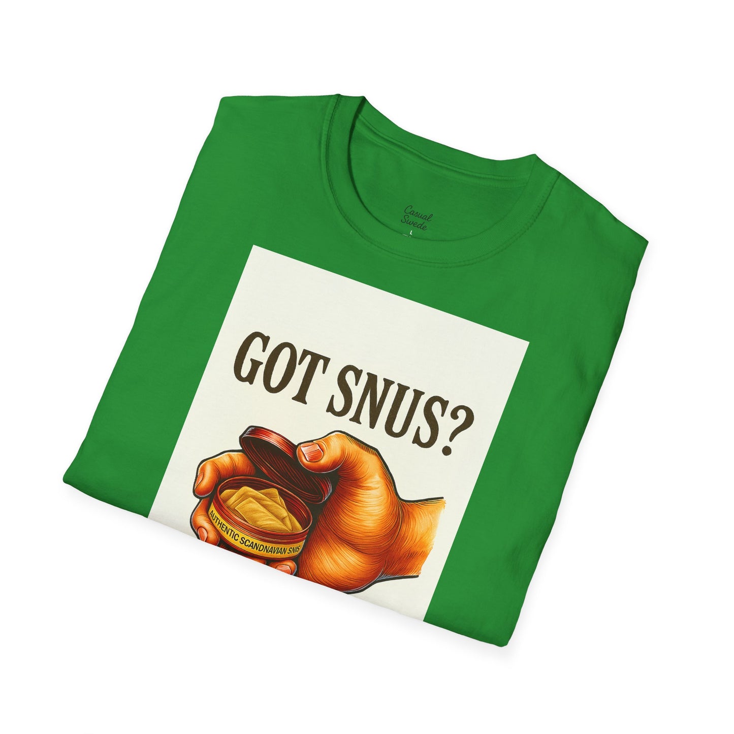 Har du snus? Rolig unisex mjuk t-shirt, vardagskläder, skämttröja, unik humortröja, bekväm vardagskläder