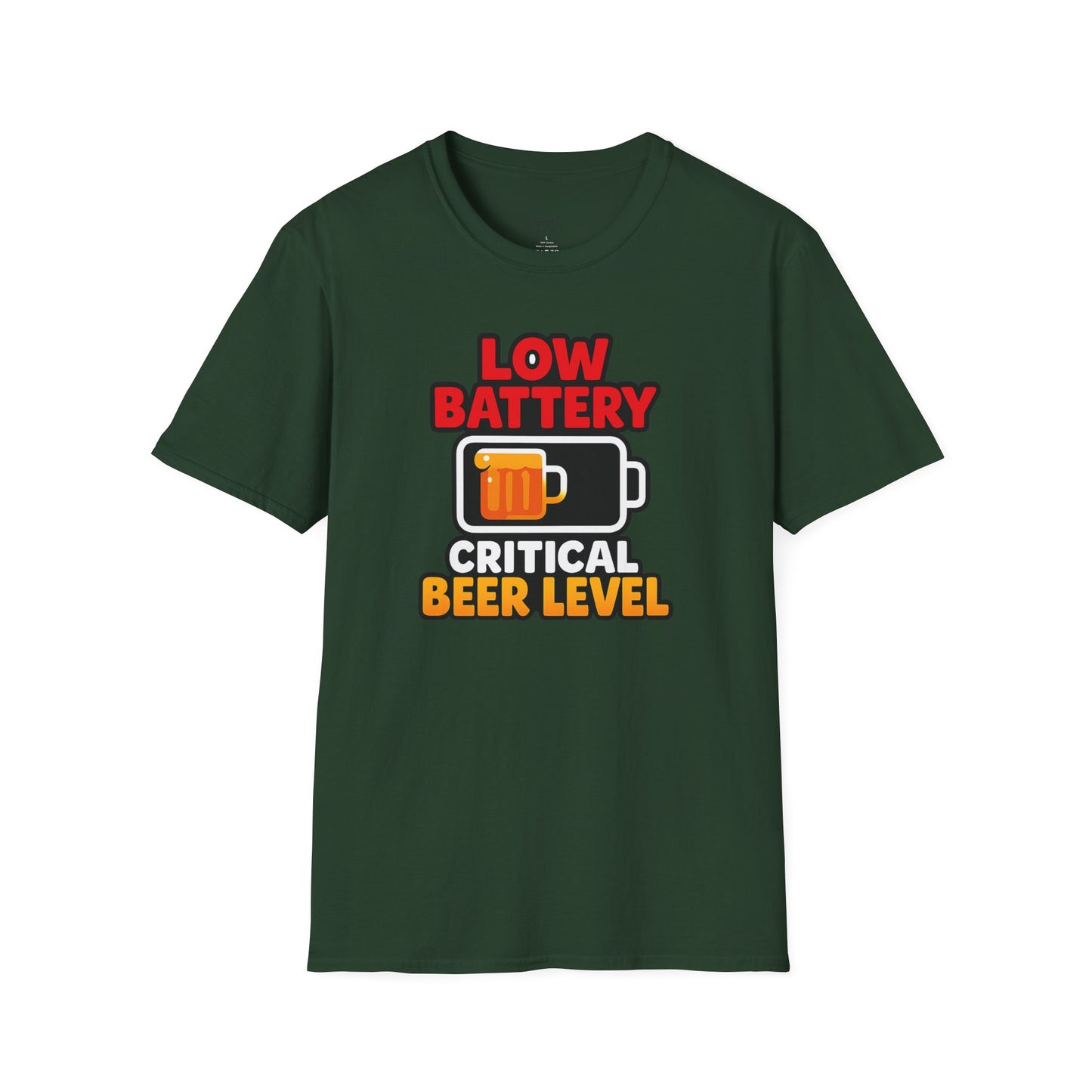 Kritisk ölnivå T-shirt, rolig öl-T-shirt, gåva för ölälskare, partytröja, unisex grafisk T-shirt