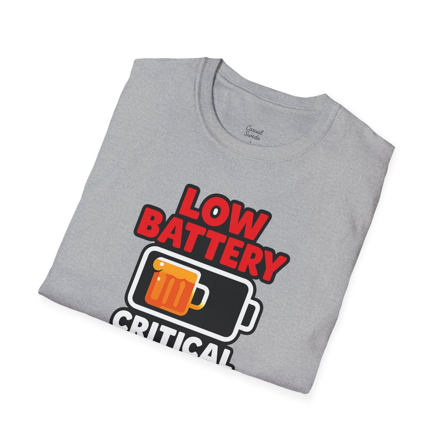 Kritisk ölnivå T-shirt, rolig öl-T-shirt, gåva för ölälskare, partytröja, unisex grafisk T-shirt