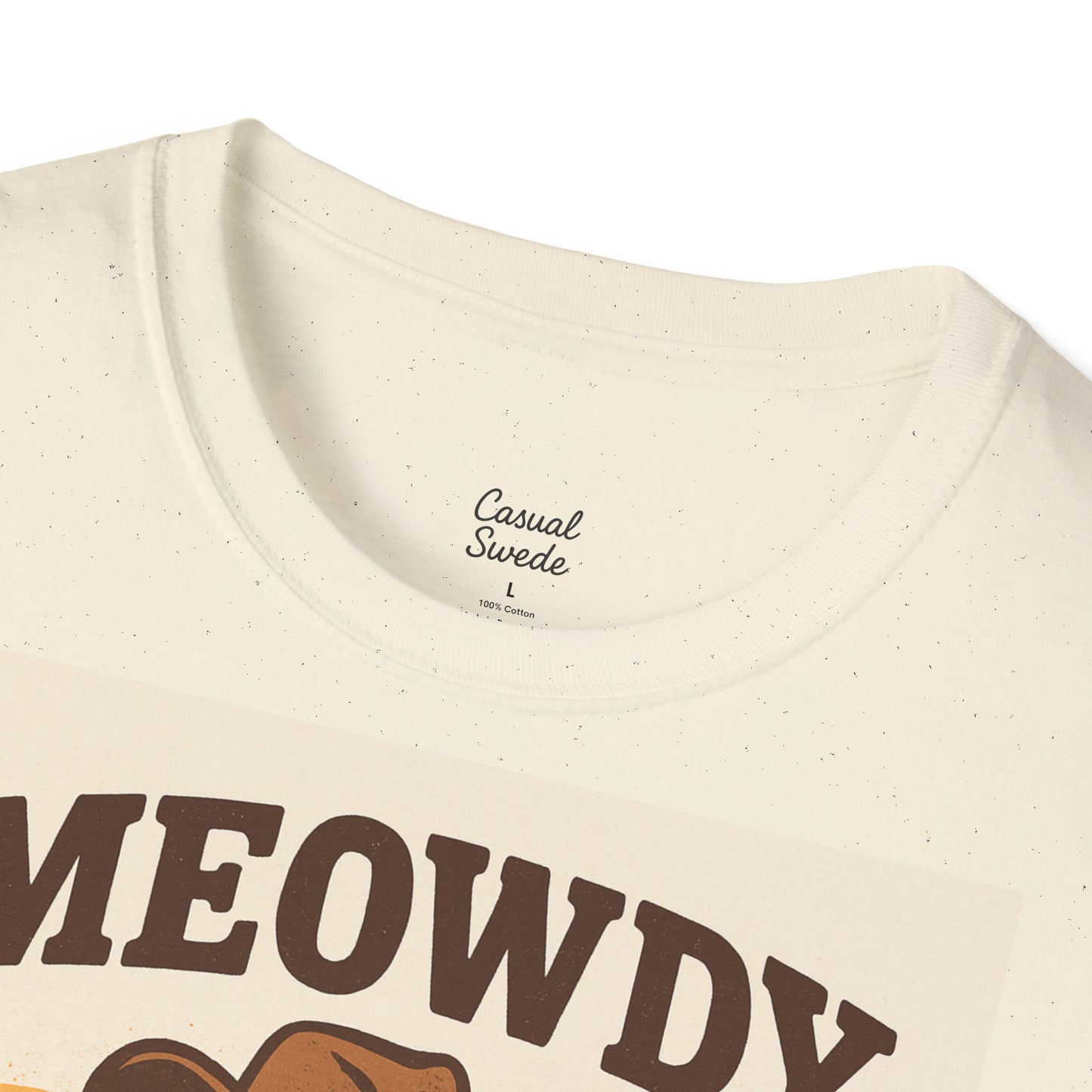 Cowboykatt-t-shirt, rolig katt-t-shirt, present till husdjursälskare, sommartröja, söta djurkläder, avslappnad stil, meowdy partner-tröja