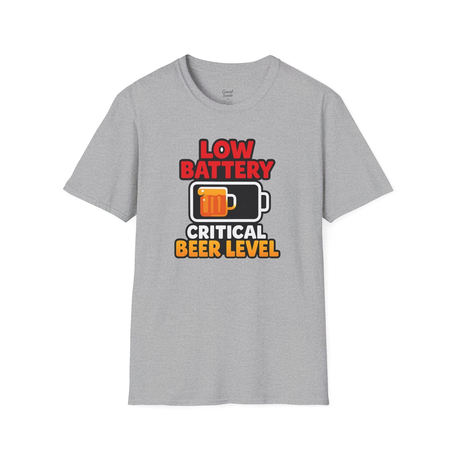 Kritisk ölnivå T-shirt, rolig öl-T-shirt, gåva för ölälskare, partytröja, unisex grafisk T-shirt