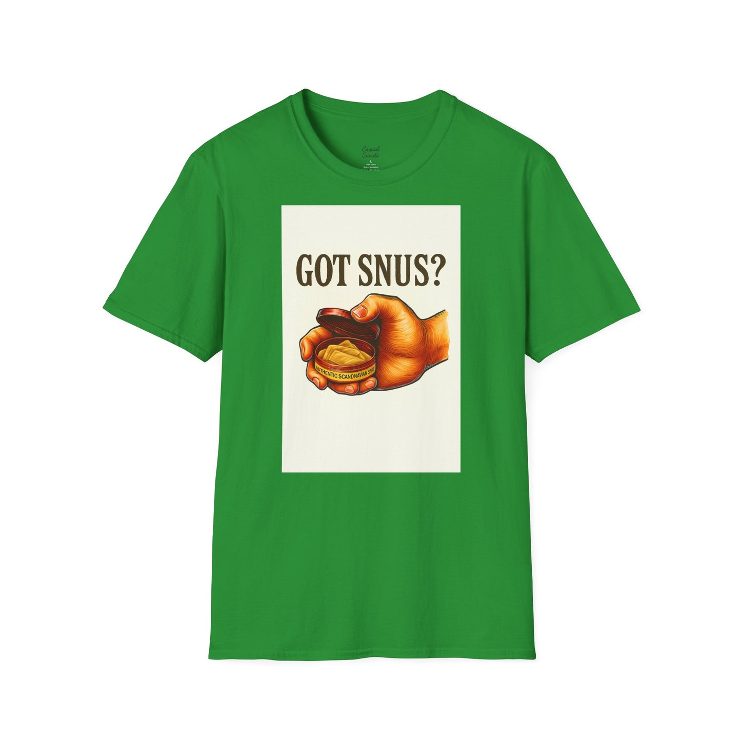 Har du snus? Rolig unisex mjuk t-shirt, vardagskläder, skämttröja, unik humortröja, bekväm vardagskläder