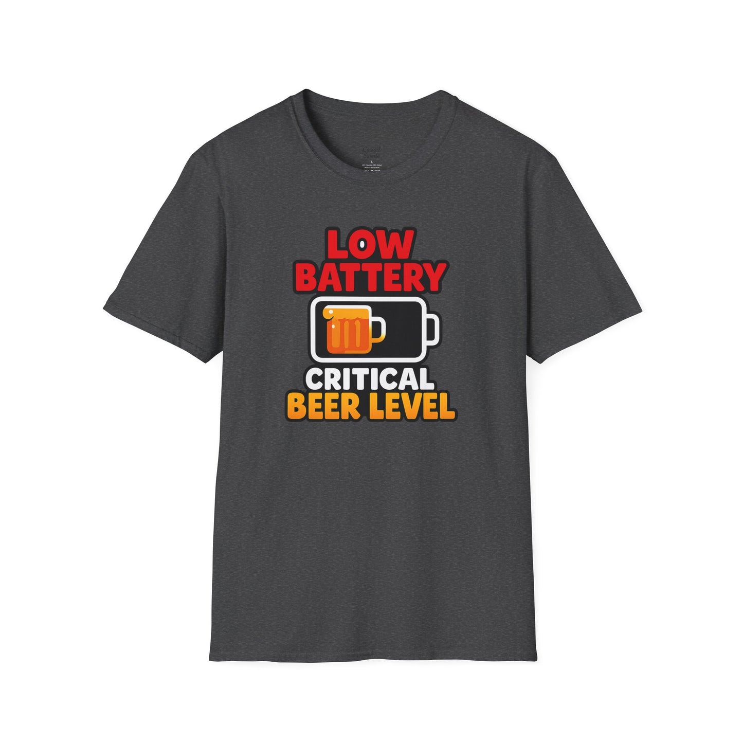 Kritisk ölnivå T-shirt, rolig öl-T-shirt, gåva för ölälskare, partytröja, unisex grafisk T-shirt