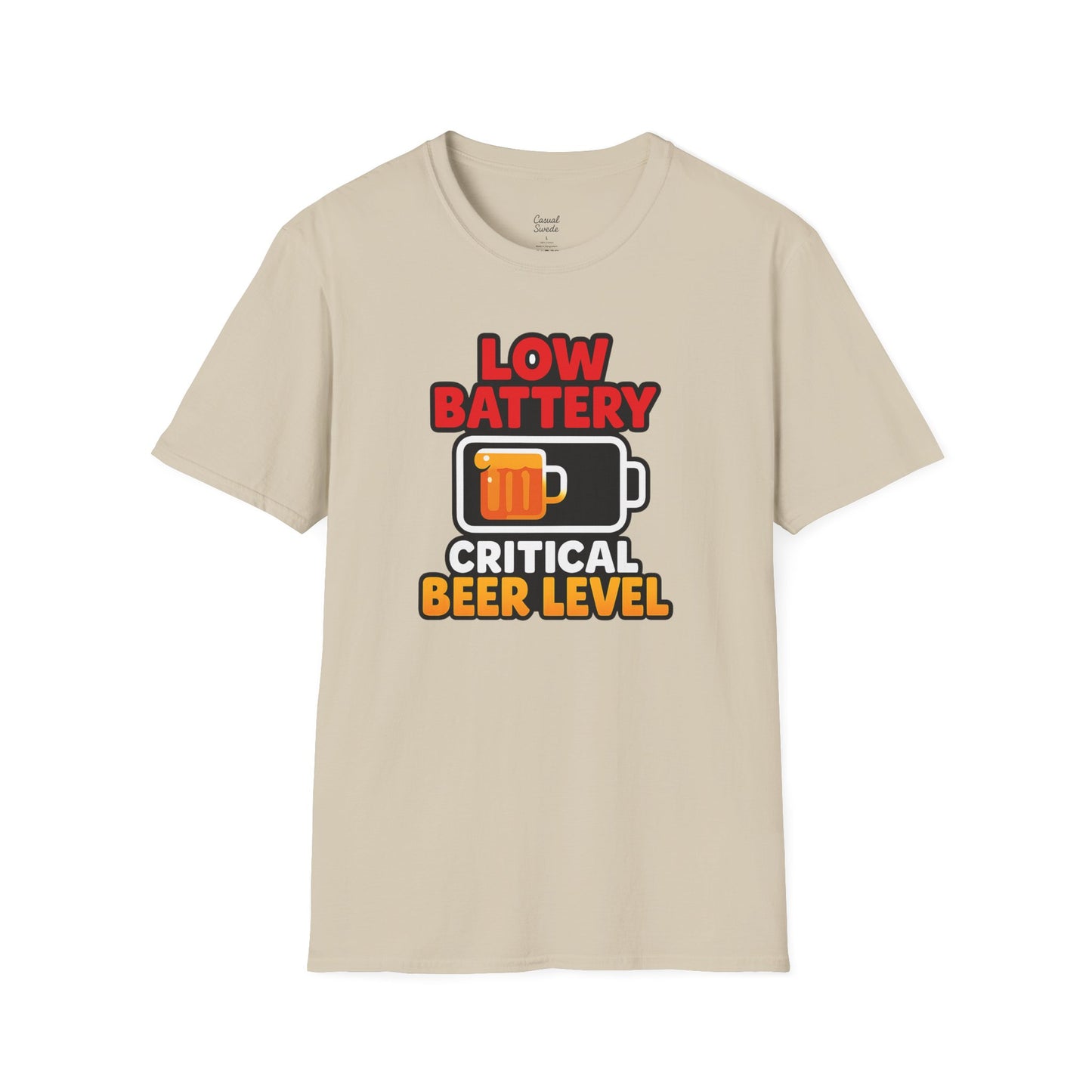Kritisk ölnivå T-shirt, rolig öl-T-shirt, gåva för ölälskare, partytröja, unisex grafisk T-shirt