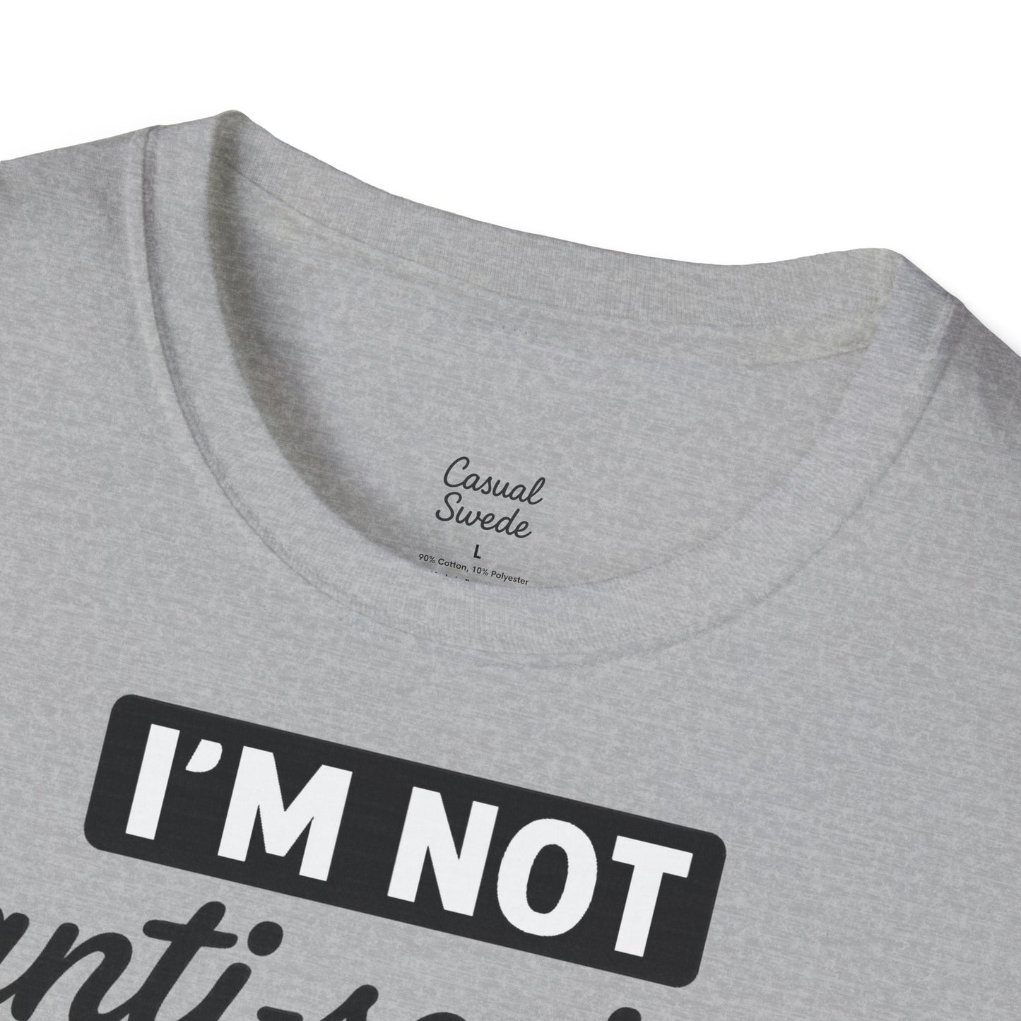 Jag är inte antisocial t-shirt, selektiv social rolig t-shirt, unisex mjukisskjorta, födelsedagspresent, avslappnad outfit, urban stil