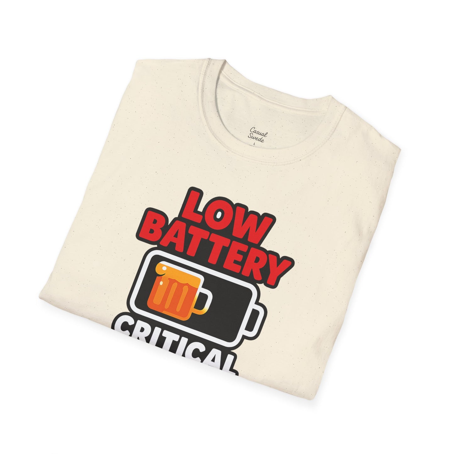 Kritisk ölnivå T-shirt, rolig öl-T-shirt, gåva för ölälskare, partytröja, unisex grafisk T-shirt