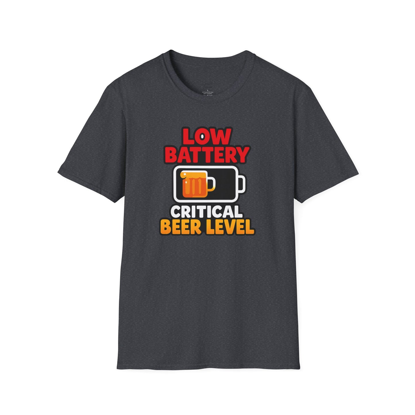 Kritisk ölnivå T-shirt, rolig öl-T-shirt, gåva för ölälskare, partytröja, unisex grafisk T-shirt