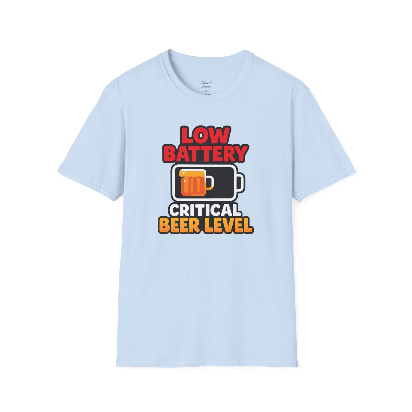 Kritisk ölnivå T-shirt, rolig öl-T-shirt, gåva för ölälskare, partytröja, unisex grafisk T-shirt
